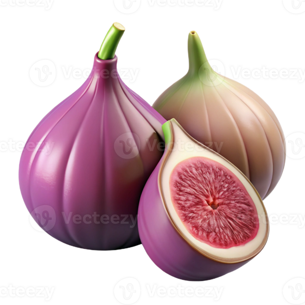 3D Render Figs Fruit Illustration png