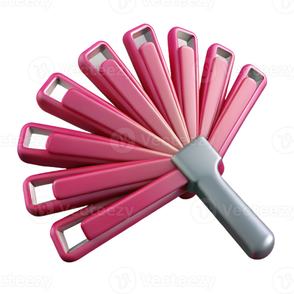 Pink 3D Render of a Handheld Fan png