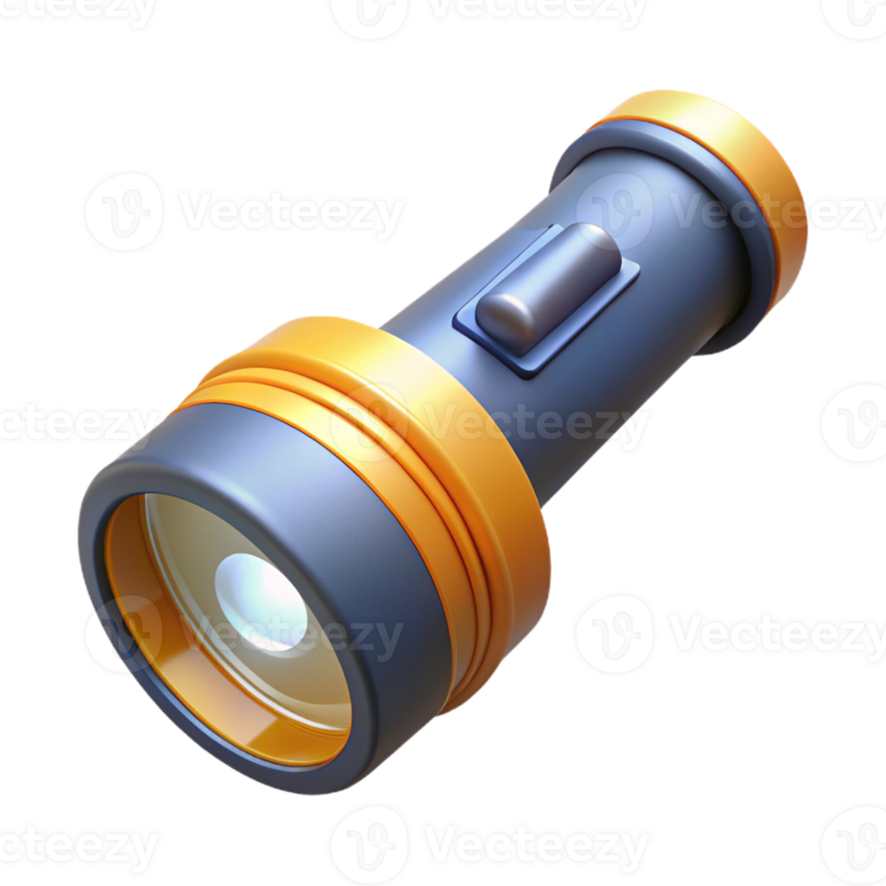 3D Render Flashlight Icon png