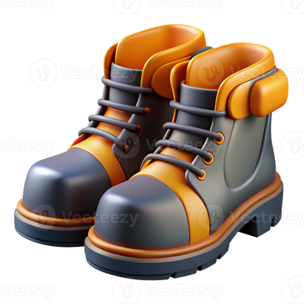 3D Illustration of Stylish Boots png
