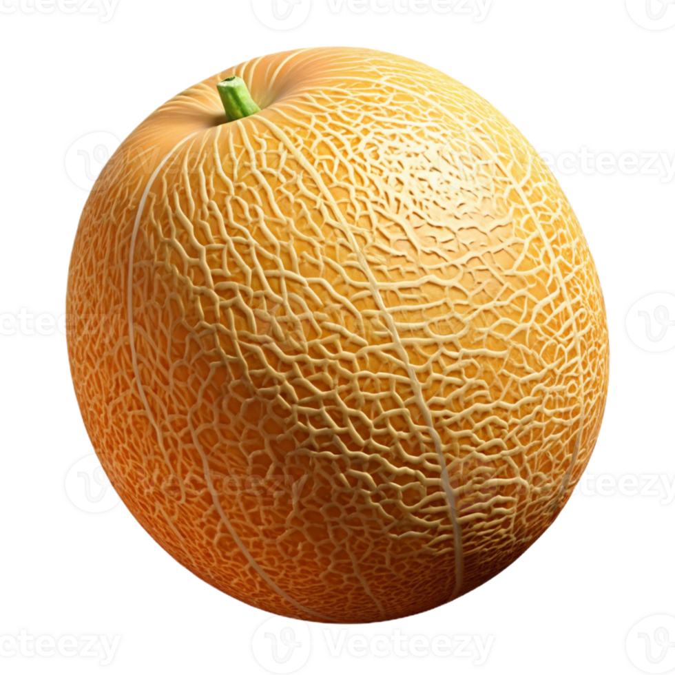 Cantaloupe Melon 3D Render png