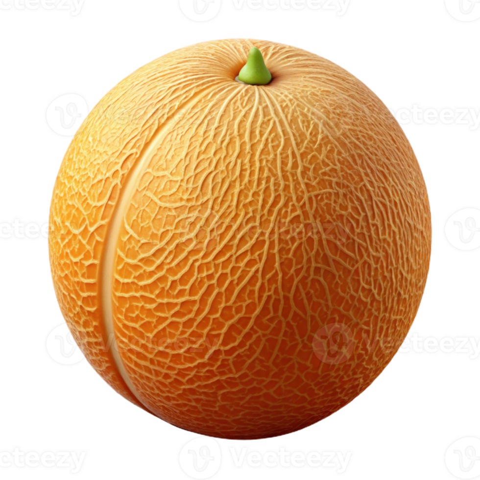3D Render of a Cantaloupe Melon png