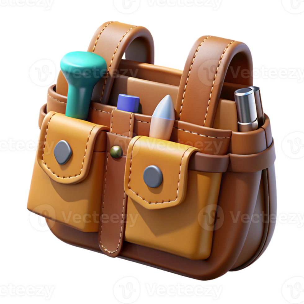 3D Render Tool Bag Illustration png
