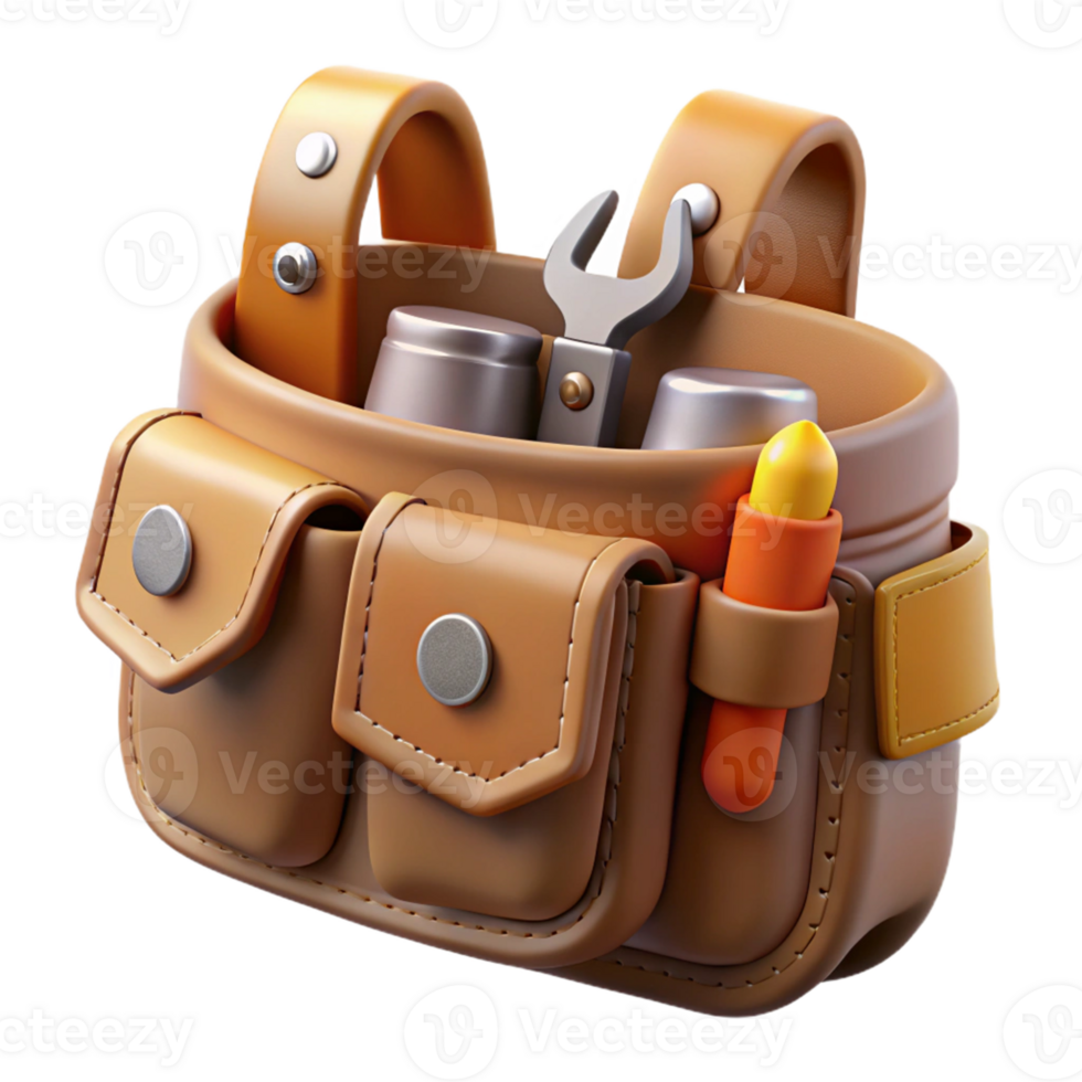 3D Render of a Tool Bag png