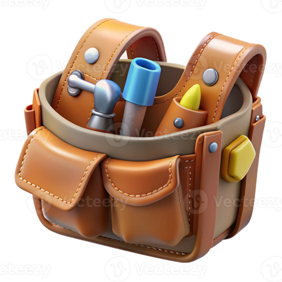 3D Render Tool Bag Illustration png