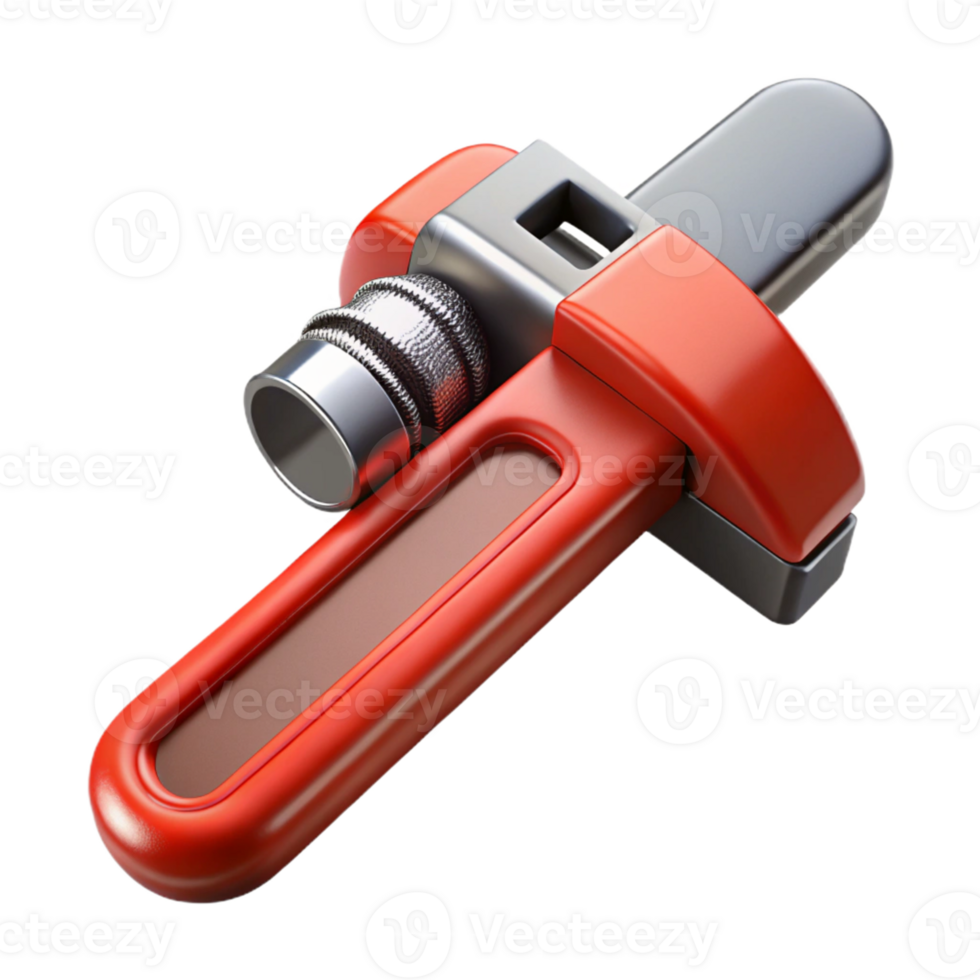 Red and Gray 3D Wrench Illustration png