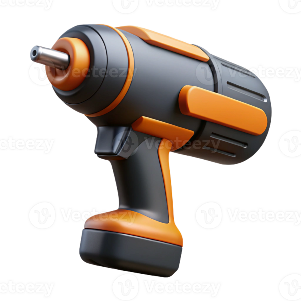 3D Render of Modern Cordless Drill png