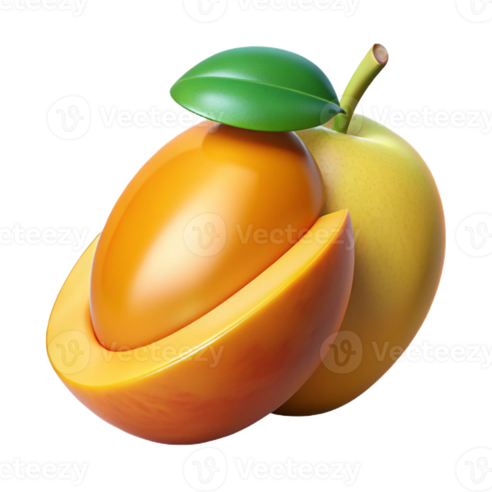 3D Render of Mango and Apple png