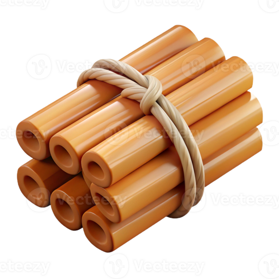 3D Render of Bundled Cylinders png