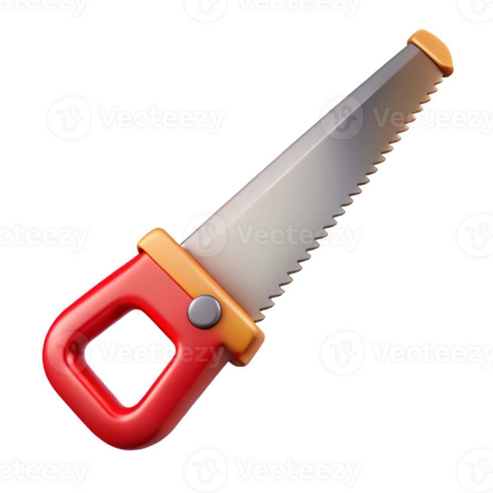Red Hand Saw 3D Render png