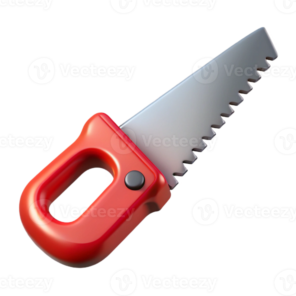 Red Hand Saw 3D Render png