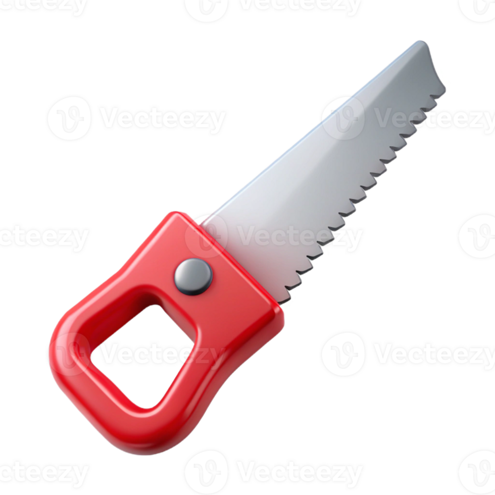 Red Hand Saw 3D Render png