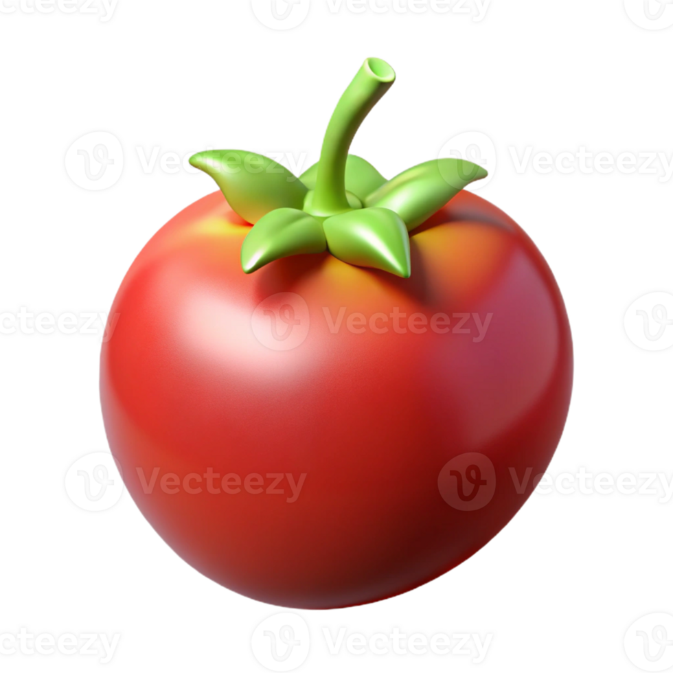 3D Render of a Red Tomato png