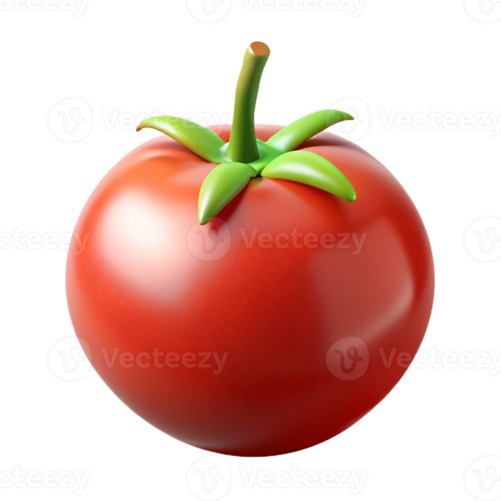 3D Render Red Tomato png