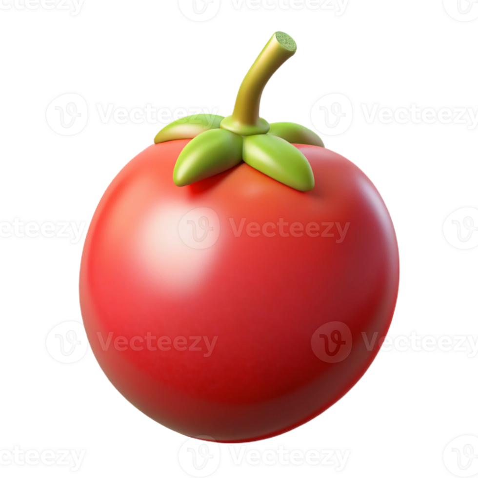 3D Render of a Red Tomato png