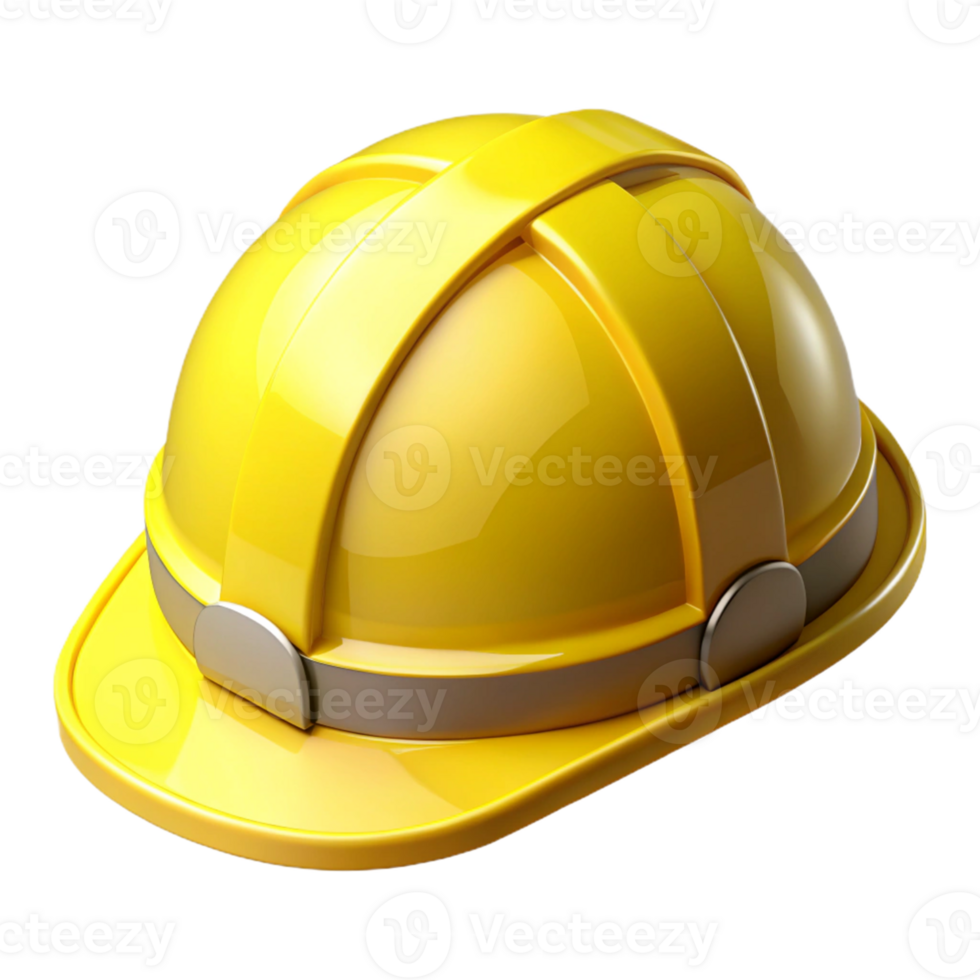 Yellow Hard Hat 3D Render png