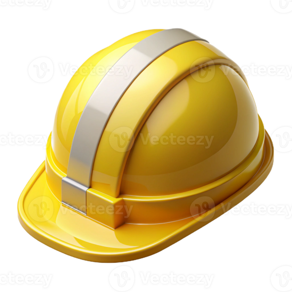 Yellow Hard Hat 3D Render png