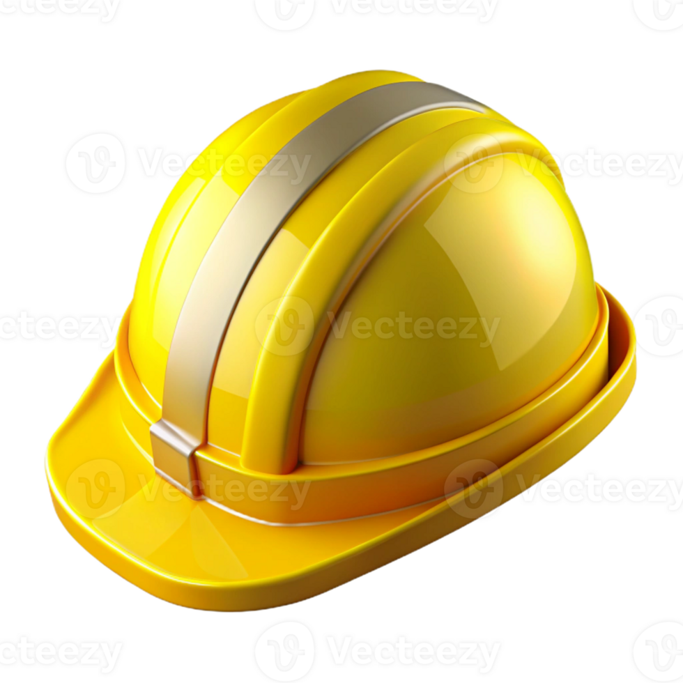 Yellow Hard Hat 3D Render png