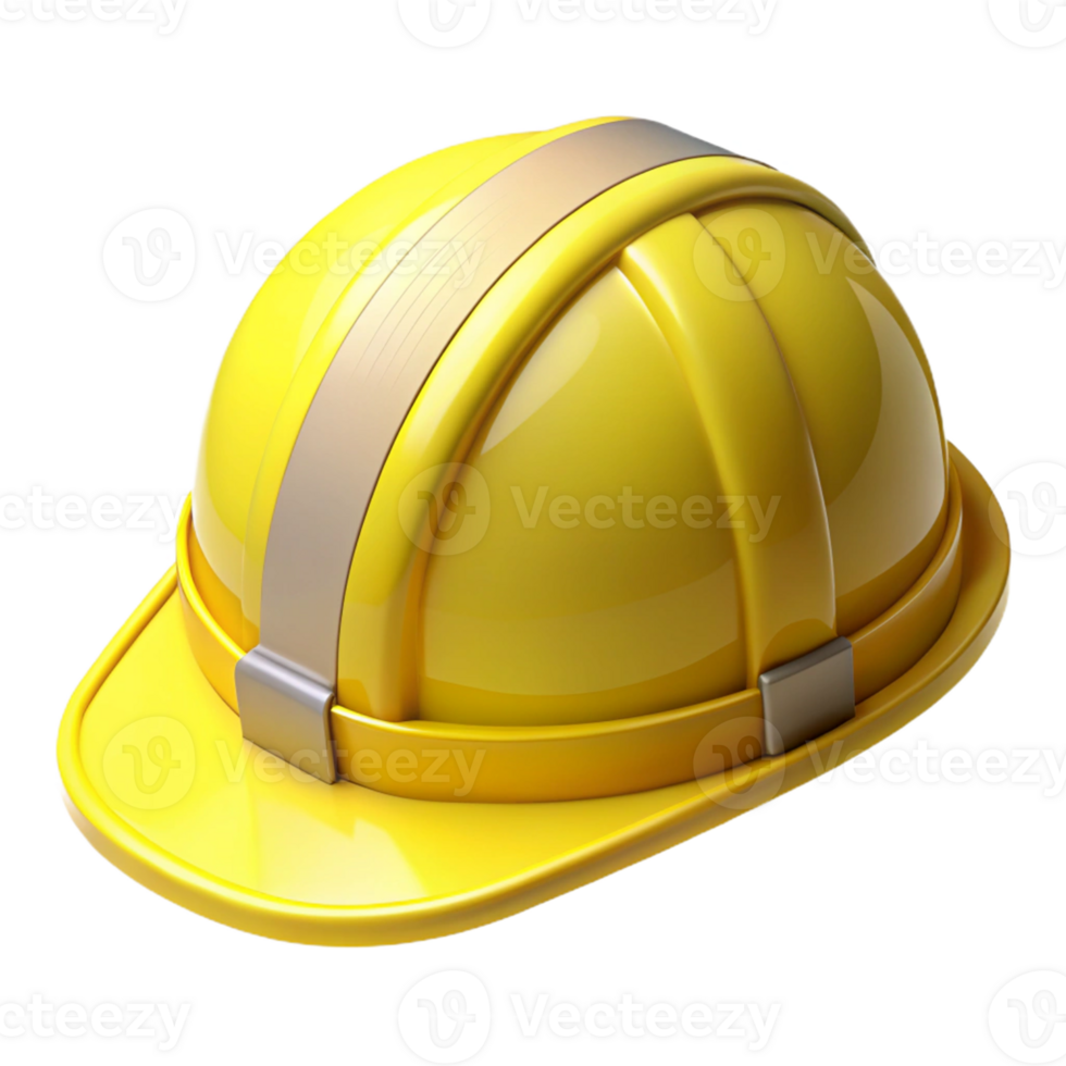 Yellow Hard Hat 3D Render png