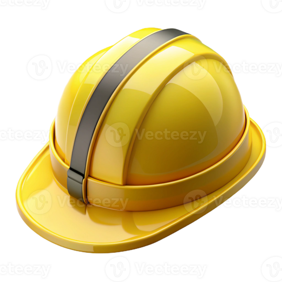 Yellow Hard Hat 3D Render png