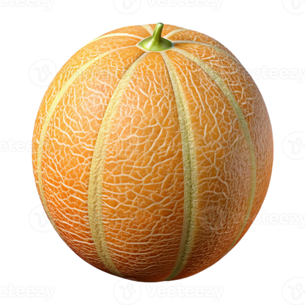 3D Render of a Cantaloupe Melon png