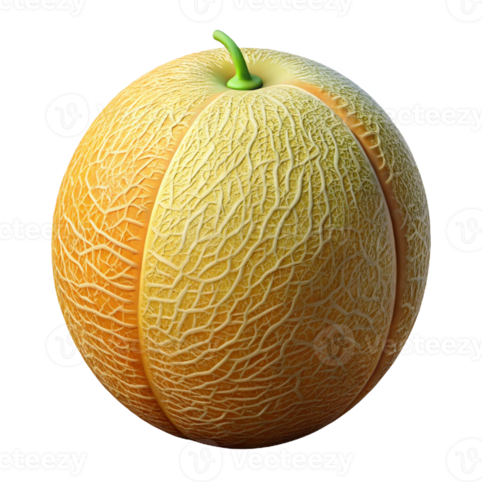 3D Render of a Cantaloupe Melon png