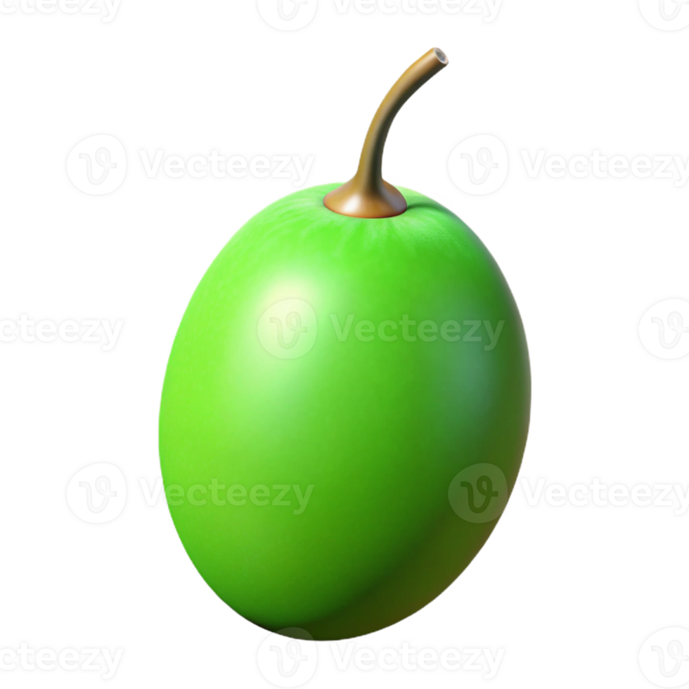 Green Fruit 3D Render Illustration png