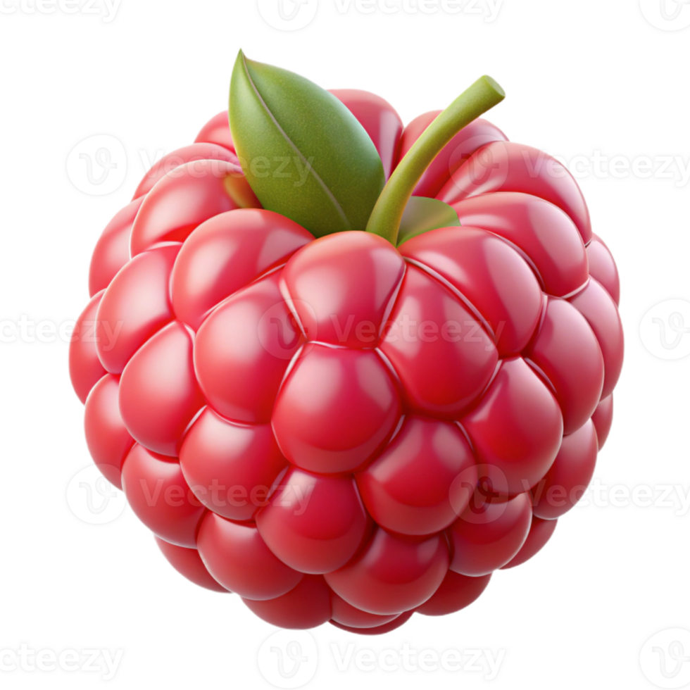 3D Render Raspberry Fruit Illustration png