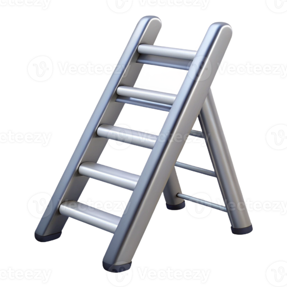 3D Model of a Metal Step Ladder png