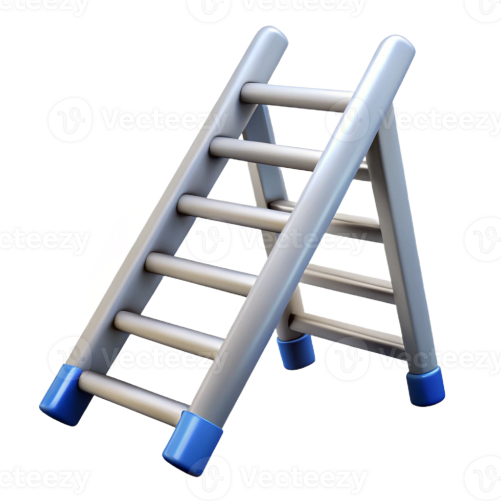 3D Render of a Step Ladder png
