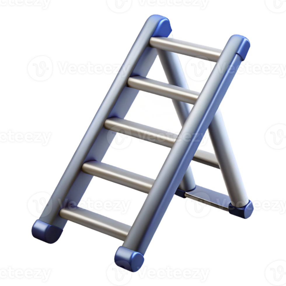 3D Illustration of a Step Ladder png