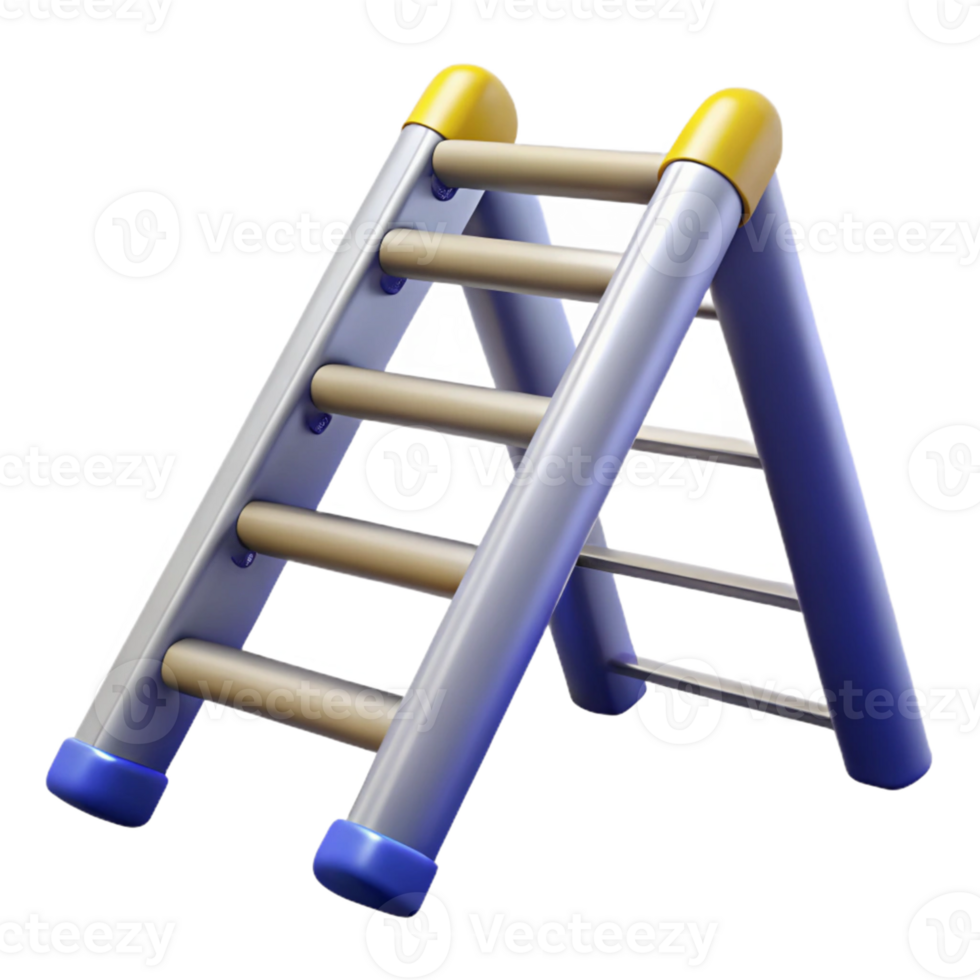 3D Render of a Colorful Kids Ladder png
