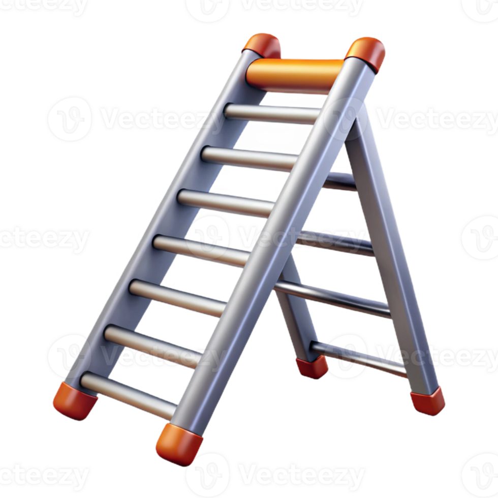 3D Model of a Metal Stepladder png