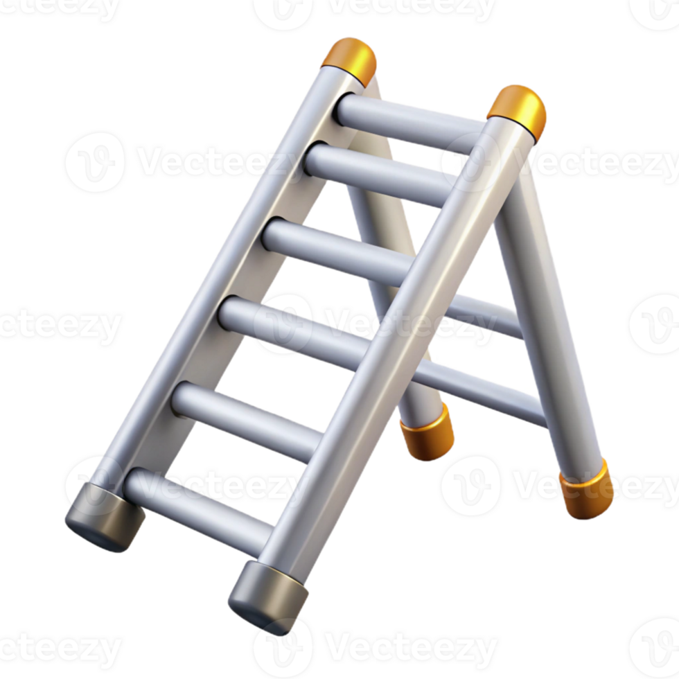 3D Render of a Metal Ladder png