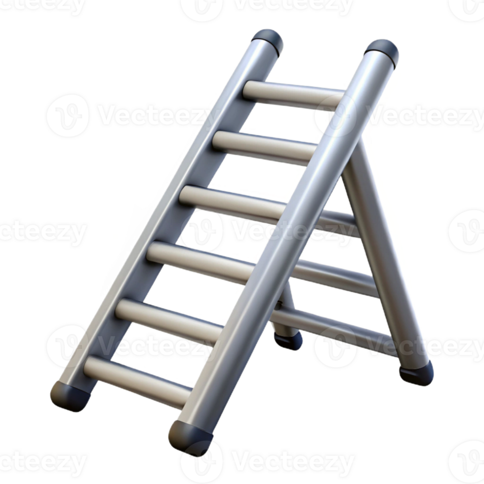 3D Model of a Metal Step Ladder png