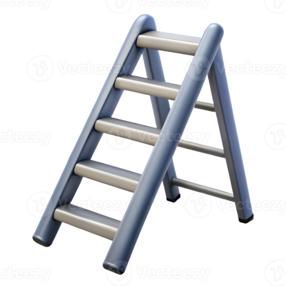 3D Render of a Step Ladder png