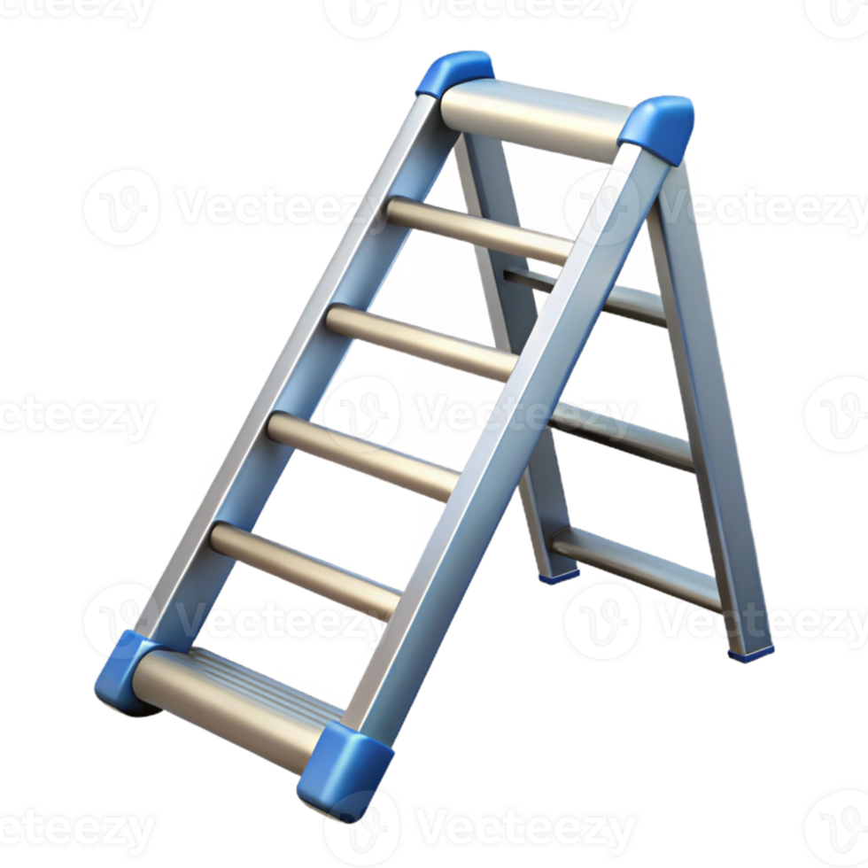 3D Model of a Metal Step Ladder png