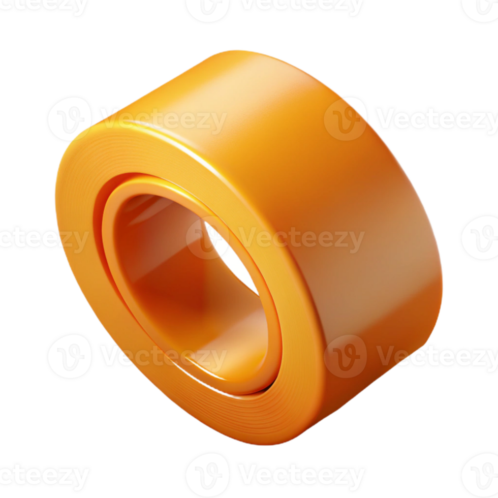 Orange 3D Render Abstract Background png