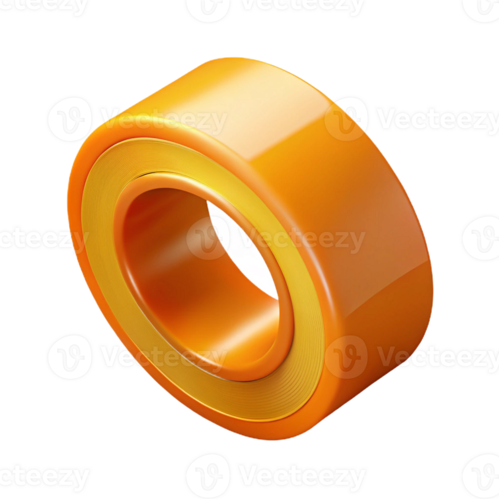 Orange and Gold 3D Ring Abstract Background png