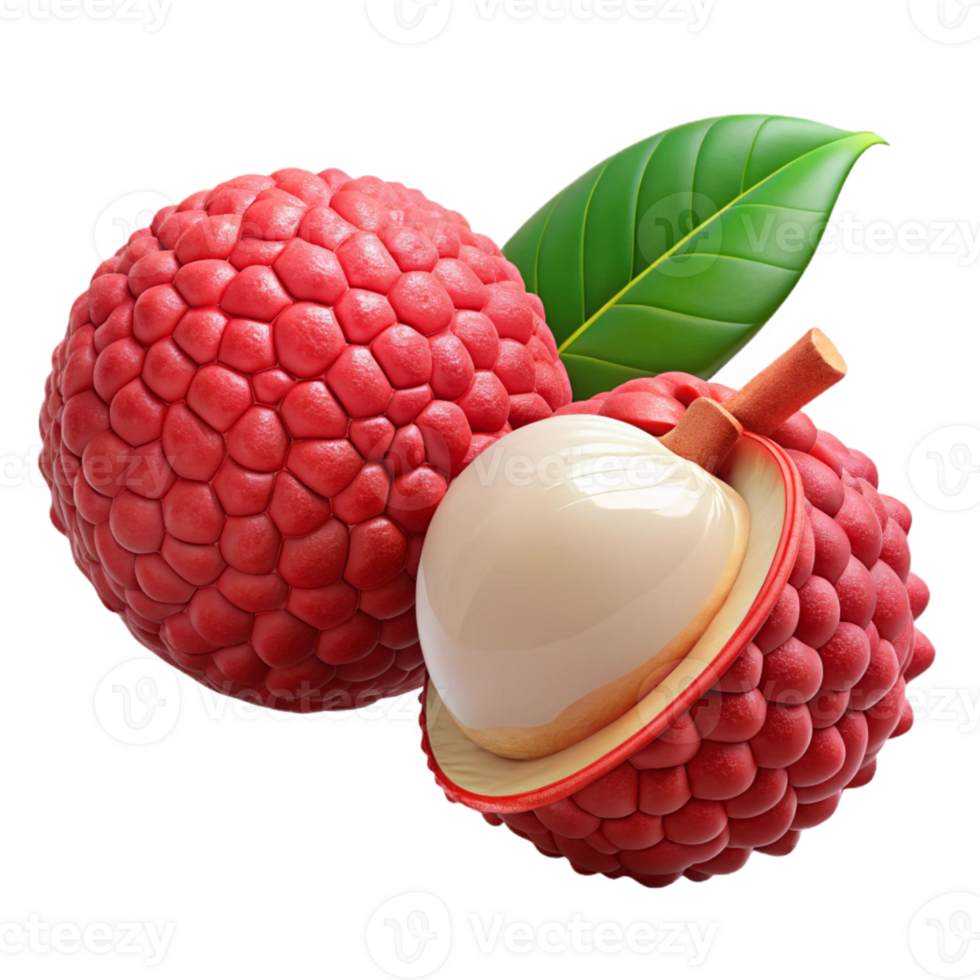 3D Illustration of Lychees png