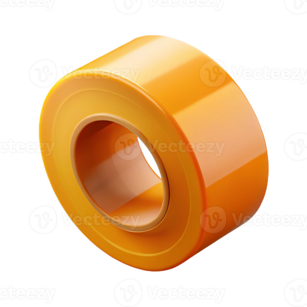 Orange 3D Roller Illustration png