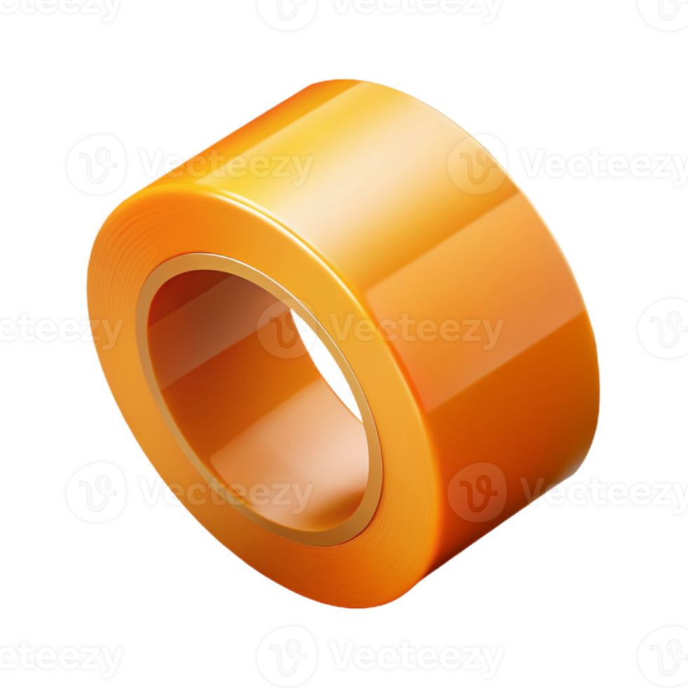 Orange Roll 3D Render png