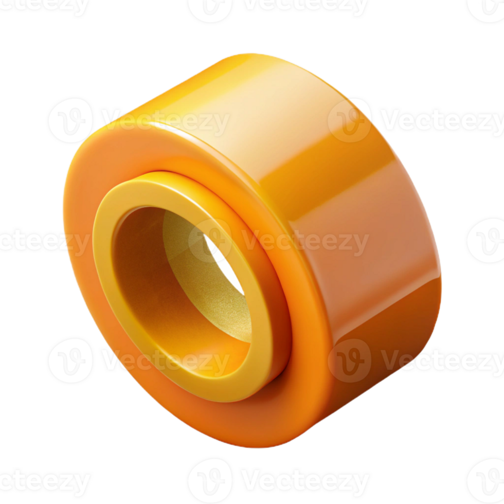 3D Render Orange Wheel Abstract Background png