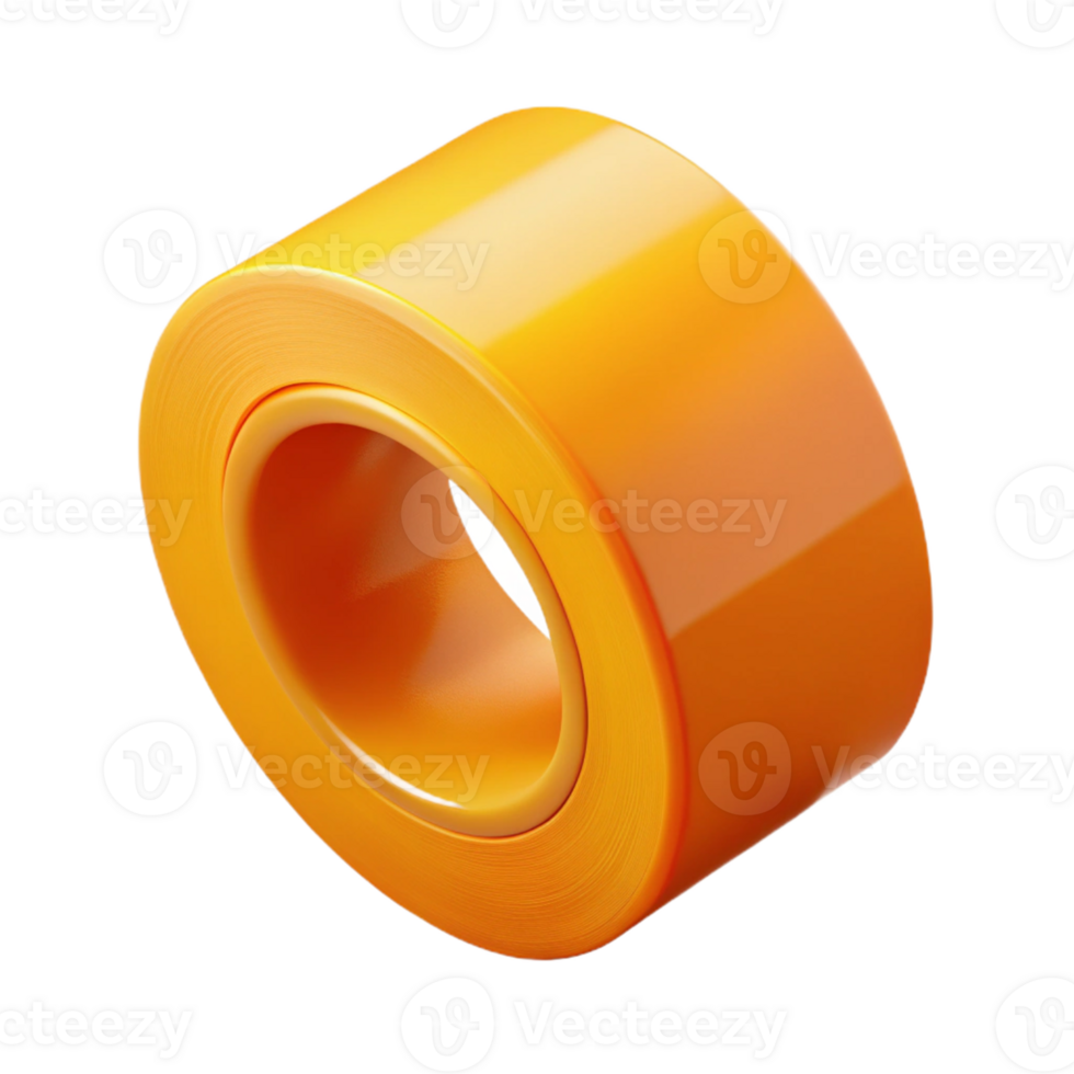 Orange Roll 3D Render png