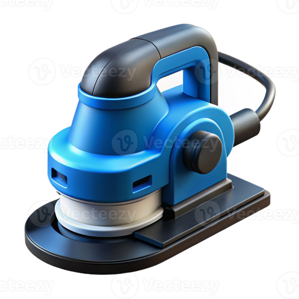 3D Render Blue Polisher Machine Illustration png