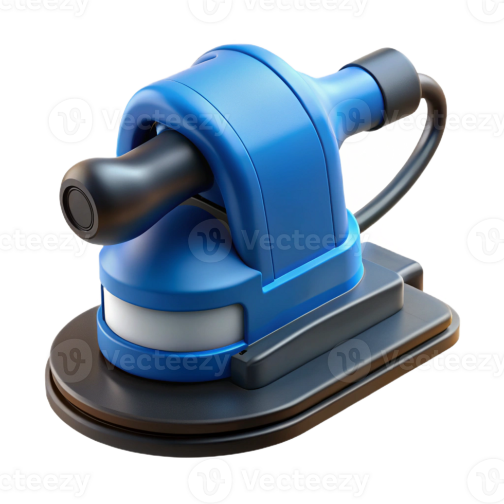 Blue 3D Render of a Modern Electric Sander png