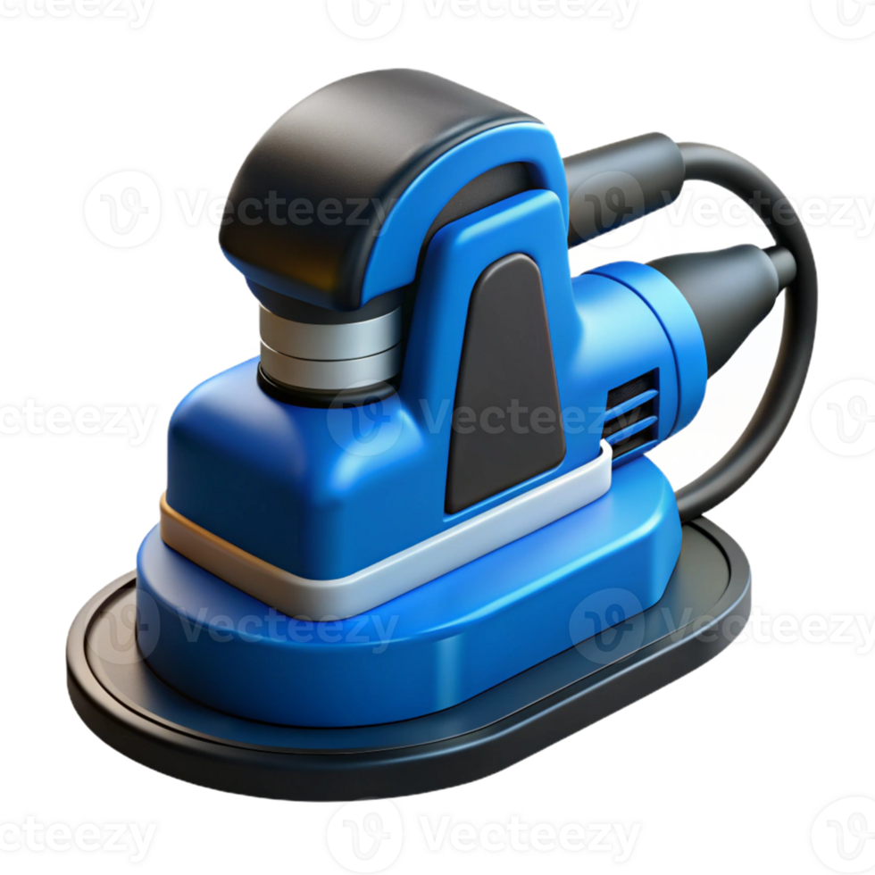 Blue 3D Model of a Sander png