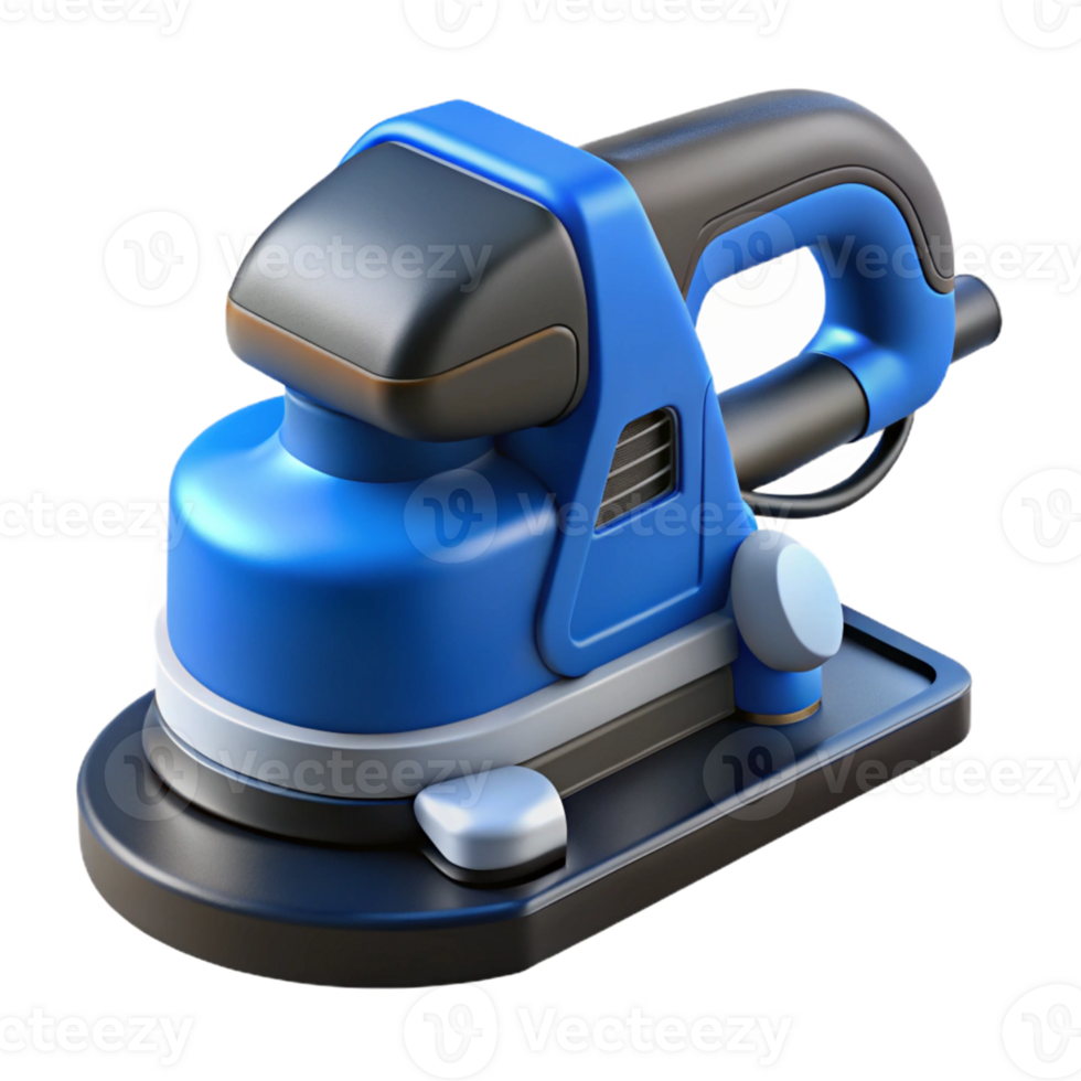 Blue Electric Sander 3D Model png