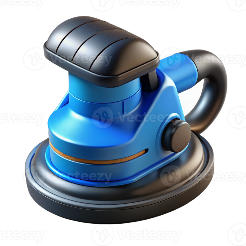 Blue and Black 3D Render of a Sander png
