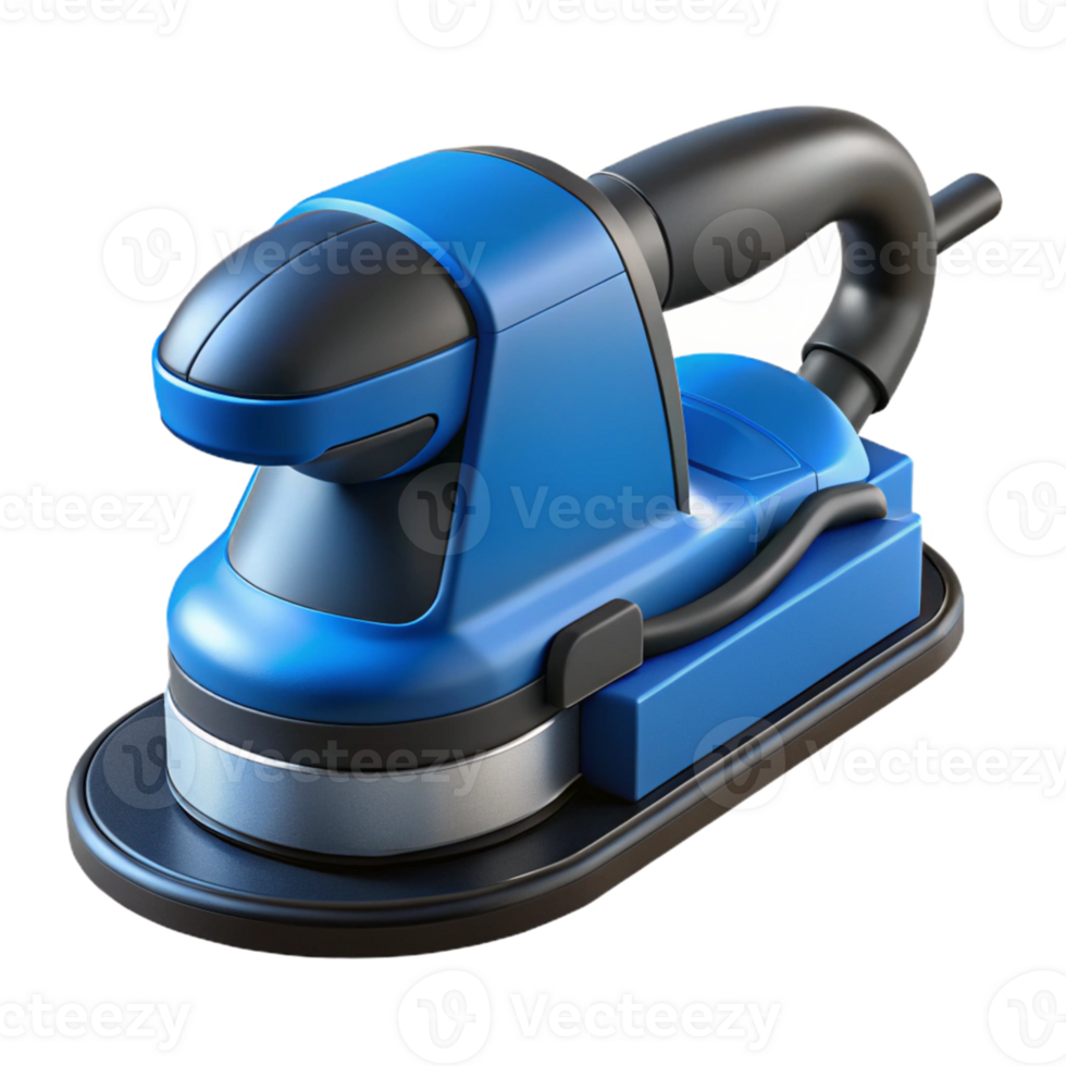 Blue 3D Model of a Sander Tool png
